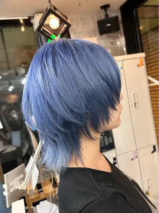 ミディアム カラー 難波ブリーチカラー 伊藤洋輝のヘアスタイル