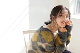 ヘアアレンジ 束感まつぱ🥑🤍 NATUKI🤍のマツエク・マツパデザイン