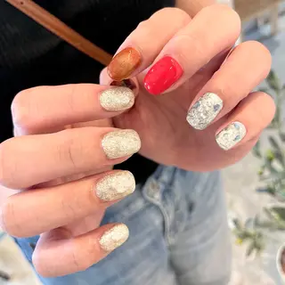 ショート m kaori𓃟のネイルデザイン