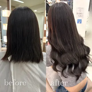 ロング カラー ヘアアレンジ メンズ シールエクステ🎀 羽エクステ🌙しぇるのヘアスタイル