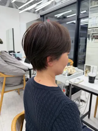 ショート 名古屋/艶カラー🫧 /アレンジ/ショートのヘアスタイル