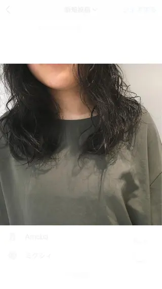 ロング パーマ 江原 彩華のヘアスタイル