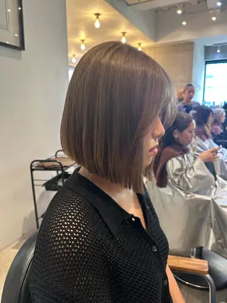 ミディアム カラー La fith hair sept 銀座店所属・KOGA／ パーマモデル募集のヘアスタイル