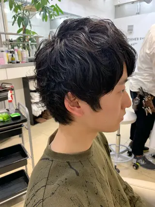 ショート パーマ メンズ 縮毛矯正/髪質改善 /韓国風　山川春輝のヘアスタイル