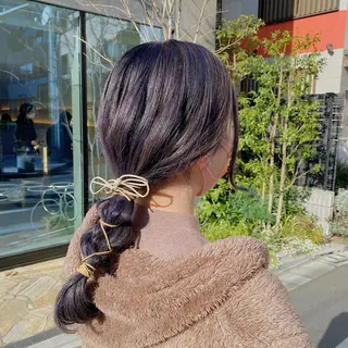 ミディアム カラー パーマ ヘアアレンジ メンズ 🍀髪質改善 ケアカラーrootsのヘアスタイル