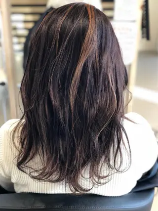 セミロング カラー 大久保 隆蔵のヘアスタイル