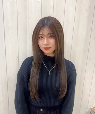 ロング カラー たなか ゆうなのヘアスタイル