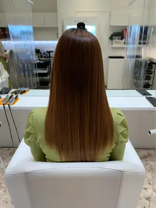 ロング 京都レイヤーカット/ 縮毛矯正/羽柴りくのヘアスタイル