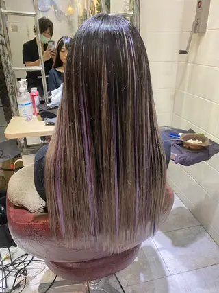 ロング カラー エクステ原宿 シンヤのヘアスタイル