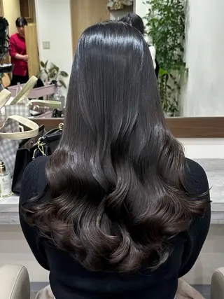 セミロング パーマ 韓国風パーマ/ヘア セット/店長みづきのヘアスタイル