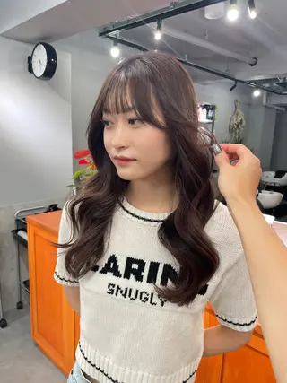 ロング カラー ミルクティーベージュ ❤︎レイヤー　MIAのヘアスタイル