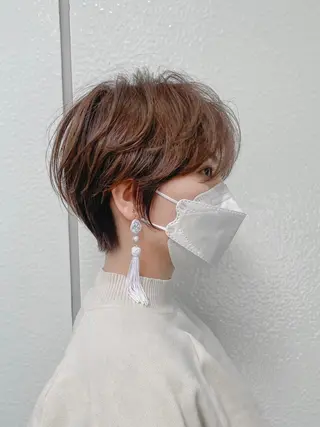 ショート パーマ PEWL所属・クロスパーマ松永裕久 似合わせカットのヘアスタイル