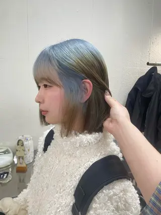 ショート カラー Then所属・mana/ハイトーン /ヘアセット🎀のヘアスタイル