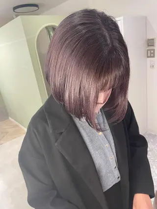 ショート rina／ベージュ ワンホン/韓国ヘアのヘアスタイル