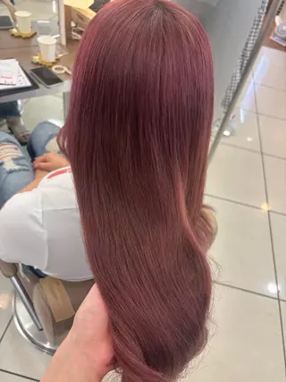 ロング カラー 羽エクステ/シール エクステ/横浜駅5分のヘアスタイル