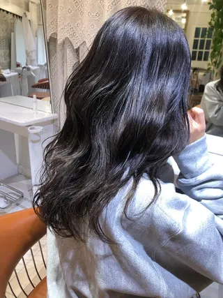 カラー ブリーチカラー🎀 韓国風/寺門美優のヘアスタイル