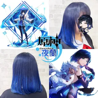 ミディアム カラー 推しカラー💫 ブリーチ💫若菜覚のヘアスタイル