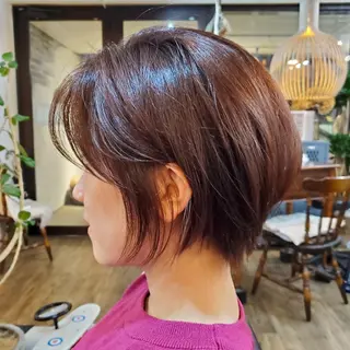ショート カラー パーマ フリーランス所属・韓国ヘア レイヤー くびれヘアMATSUのヘアスタイル