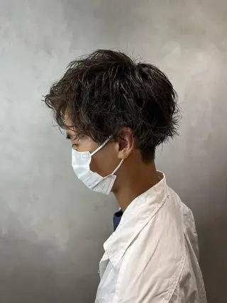 パーマ メンズ 吹田 駿 髪質改善縮毛矯正のヘアスタイル