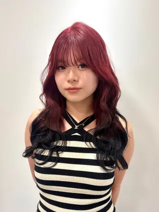 ロング カラー ハイトーン/ウルフ/ レイヤー/Asukaのヘアスタイル
