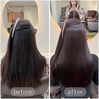 ロング カラー パーマ ✨髪質改善矯正× ブリーチ✨YU-KIのヘアスタイル