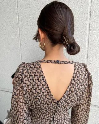 セミロング ヘアアレンジ カラーパティシエ facce🌼ikoのヘアスタイル