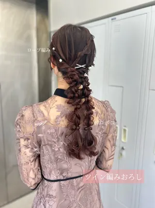 ヘアアレンジ 名古屋/艶カラー🫧 /アレンジ/ショートのヘアスタイル