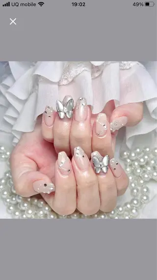 ネイル ネイルサロンAiri 長さ出し·シンプルのネイルデザイン