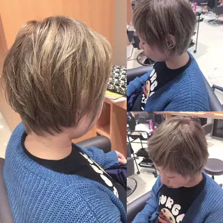 ショート カラー レイヤーカット匠 イソザキノリユキのヘアスタイル