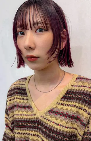 ミディアム カラー Toiro 横浜所属・海外ヘア／レイヤー カットNatsuのヘアスタイル