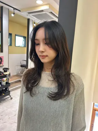 ロング hub hair レイヤー/透明感のヘアスタイル