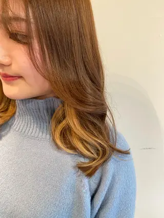 セミロング カラー knock【ノック】所属・烏丸韓国ヘア🇰🇷 ayaka🎀のヘアスタイル