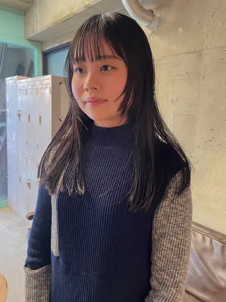 ロング カラー パーマ/レイヤー 岩山丈一郎のヘアスタイル