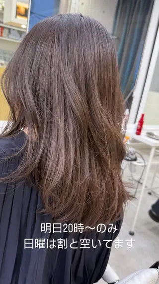 セミロング カラー 國井 廉のヘアスタイル