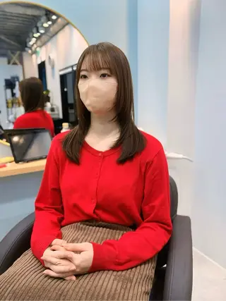 セミロング カラー 前田 健太のヘアスタイル