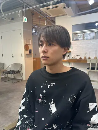 カラー メンズ yumeka🩶ボブ 暖色/透け感カラーのヘアスタイル