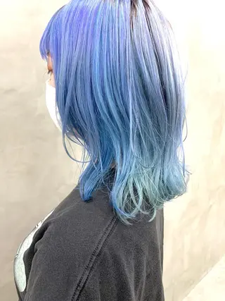 ミディアム カラー ブームボックス所属・🐝ハイトーンカラー hachi🐝のヘアスタイル