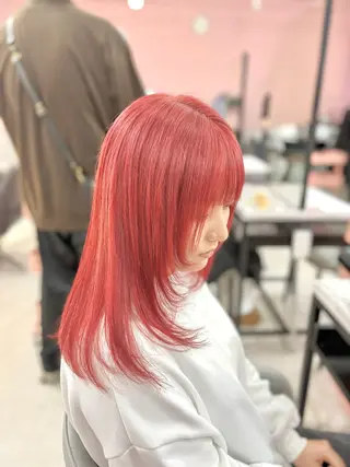 セミロング カラー 甘ふわgirly🎀 ハイトーン🤍Ramのヘアスタイル