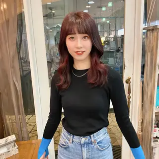 セミロング カラー ウルフ/レイヤー /髪質改善　ナユタのヘアスタイル