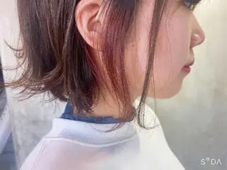 ショート カラー ヘアアレンジ stylist/蛯谷 珠里のヘアスタイル