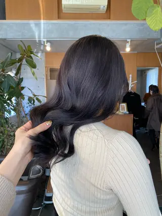 ロング カラー パーマ ヘアアレンジ メンズ キッズ ネイル マツエク・マツパ モリモト サナのヘアスタイル