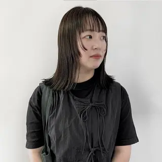 ミディアム 小山夕稀/ニュアンス パーマ/新城のヘアスタイル