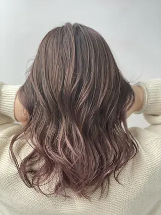 セミロング 🌟髪質改善ケアカラ ー美髪縮毛矯正y🌟のヘアスタイル