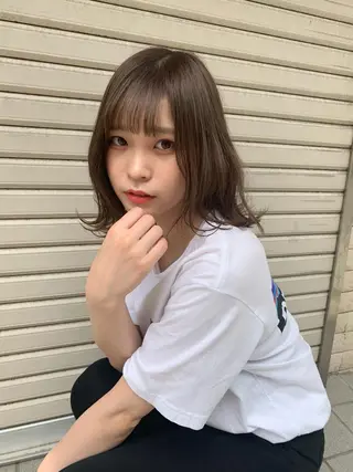 ミディアム 髪質改善/縮毛矯正 ツヤ髪🩷さつきのヘアスタイル