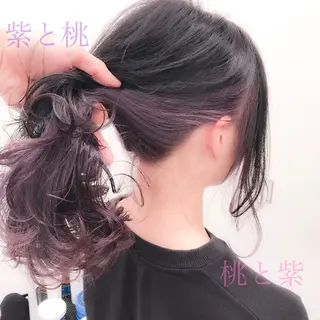 ロング カラー ヘアアレンジ TONE所属・透明感カラー/ 韓国ヘア/縮毛矯正のヘアスタイル