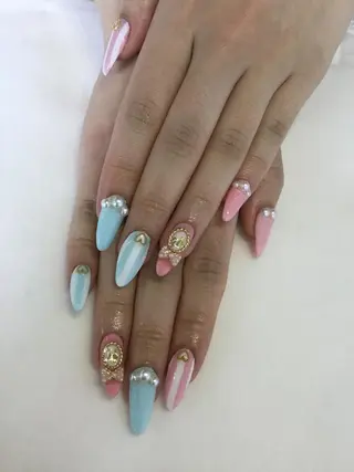 ネイル 💎🐰 saki. m 🐰💎のネイルデザイン