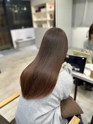 ロング パーマ ハイトーンカラー が絶対可愛い✨泰聖✨のヘアスタイル