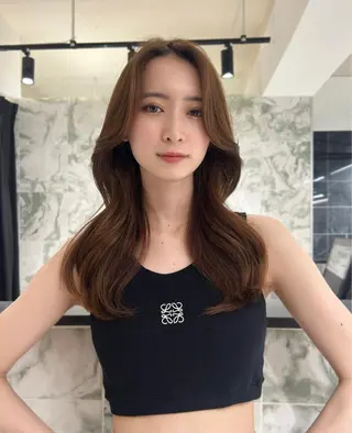 セミロング LEVIJU hair所属・韓国ヘア🕊村上 ののこ🕊のヘアスタイル