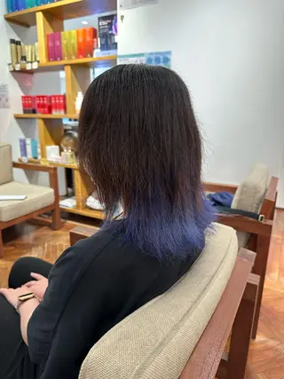 ミディアム カラー 鈴木 優斗のヘアスタイル