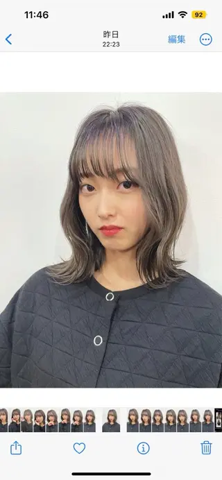 ミディアム 平田 一成のヘアスタイル